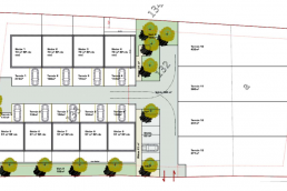 Plans d’aménagement d’un lotissement de logements à Corbeny