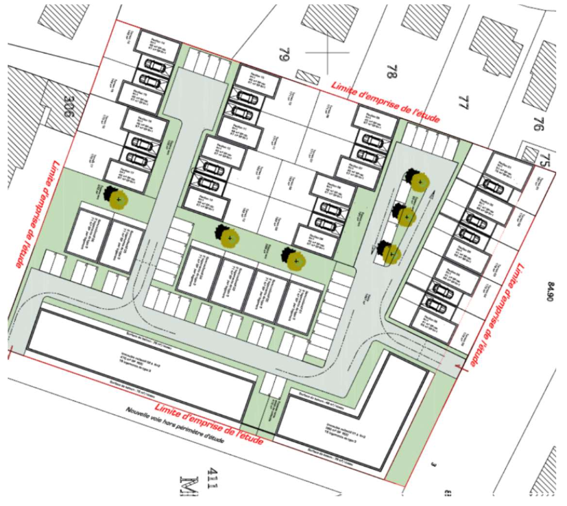 Plan de construction des logements individuels et collectifs de Laon
