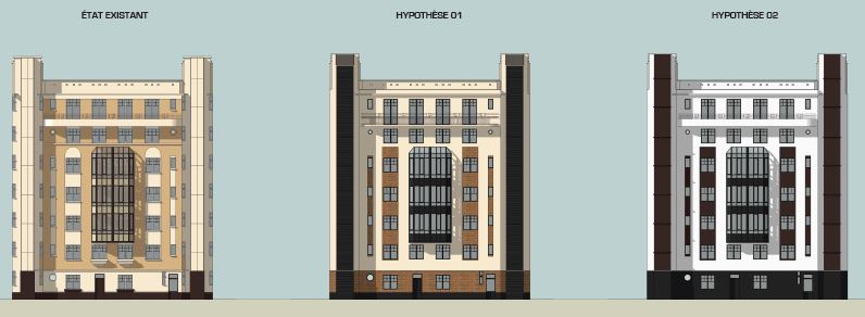 Plan façade réhabilitation de la Résidence Gaultier / Mission Marchand (242 logements) à Courbevoie.
