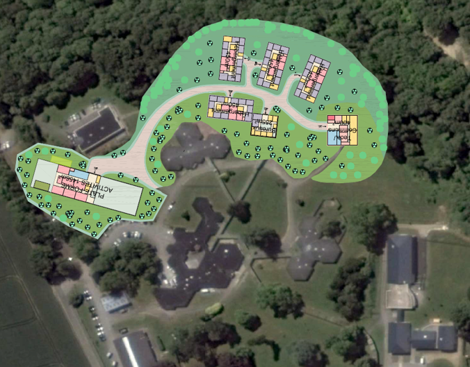 Vue aérienne plan aménagement Opal Coyolles
