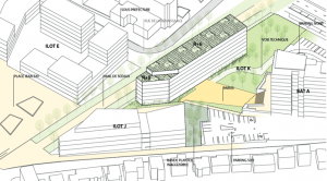 Plan construction d’une résidence universitaire de 215 logements (Îlot K) à Antony.