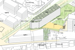 Plan construction d’une résidence universitaire de 215 logements (Îlot K) à Antony.