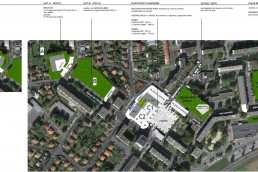 Vue aérienne aménagement rénovation du quartier Champagne à Laon